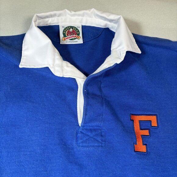 Vintage Florida Gators Rugby Shirt Mens XL Blue Heavy Cotton Barbarian Rugby - Picture 4 of 11